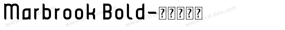 Marbrook Bold字体转换